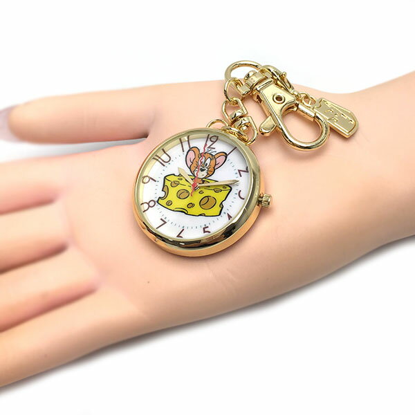 さあ運試し 最大100%還元 11/30まで トムとジェリー 時計 TAJ003 メンズ 父の日ギフトにも レディース キーチェーン キーホルダー TAJ003-2 ゴールド ゆうパケットでお届け送料無料 エクセルワールド ギフト プレゼントにも TP5