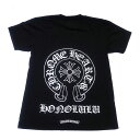 クロムハーツ 新品 即納 クロムハーツ Tシャツ アメリカMサイズ メンズ CHROME HEARTS 半袖 日本サイズLサイズ相当 ブラック 人気のホースシュー CHプラス柄 408129111BLKMED622 エクセルワールド ギフト プレゼントにも ブランド