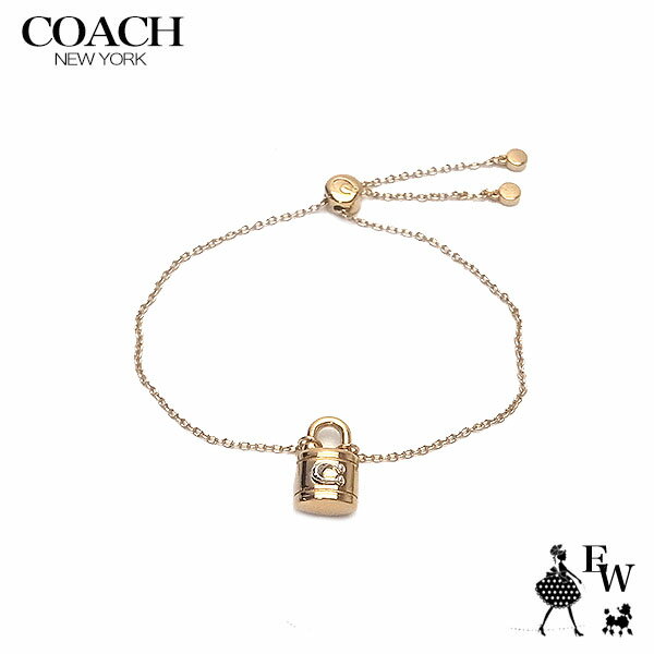 コーチ ブレスレット（レディース） コーチ ブレスレット COACH アウトレット チェーンブレス パドロック CD854 A31 ゴールド エクセルワールド ギフト プレゼントにも レディース ブランド アクセサリー