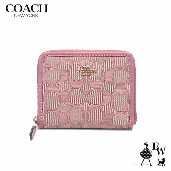 コーチ 財布 COACH アウトレット 二つ折り財布 CH389 IMS5I シグネチャー トゥルーピンク×カーキマルチ あす楽 エクセルワールド ギフト プレゼントにも レディース ブランド ウォレット