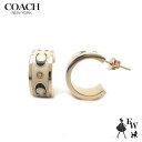 コーチ ピアス COACH アウトレット ピアス フープ C型 CI903 GDWT ゴールド×ホワイト エクセルワールド ギフト プレゼントにも レディース ...