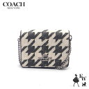 コーチ ミニ財布 レディース コーチ 財布 COACH アウトレット ミニ財布 CJ679 SVVRW チェーン付きミニウォレット 千鳥柄 ブラックマルチ あす楽 エクセルワールド メンズ ショルダーバック バッグ バック 斜め掛け ブランド プレゼントにも