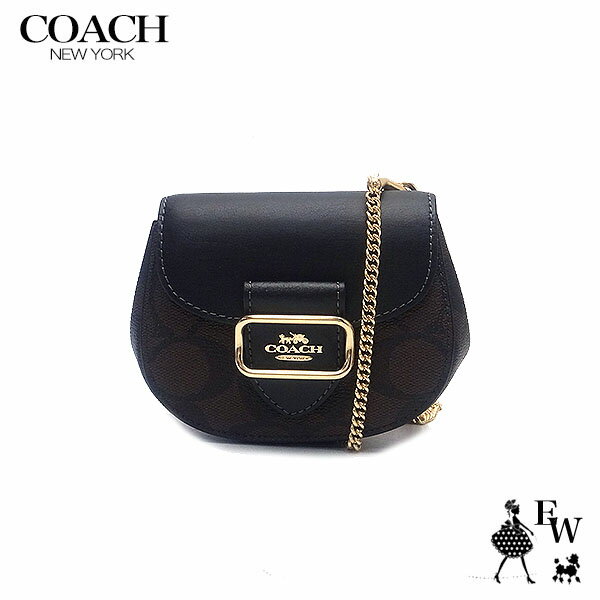 コーチ バッグ COACH アウトレット ショルダーバッグ 人気のミニバッグ CK439 IMAA8 シグネチャー ブラウン×ブラック あす楽 エクセルワールド ギフト プレゼントにも ショルダーバック バッグ バック レディース ブランド