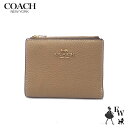 コーチ 財布 アウトレット COACH 二つ折り財布 人気のミニ財布 CM315 IMTAU ペブルレザー トープ エクセルワールド 誕生日 ギフト プレゼントにも レディース ブランド