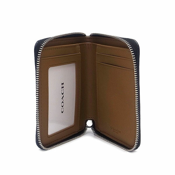 コーチ 財布 アウトレット COACH 二つ折り財布 人気の小さめ財布 ラウンドジップ CP431 SVBK シグネチャー デニム ブラック エクセルワールド 誕生日 ギフト プレゼントにも レディース ブランド