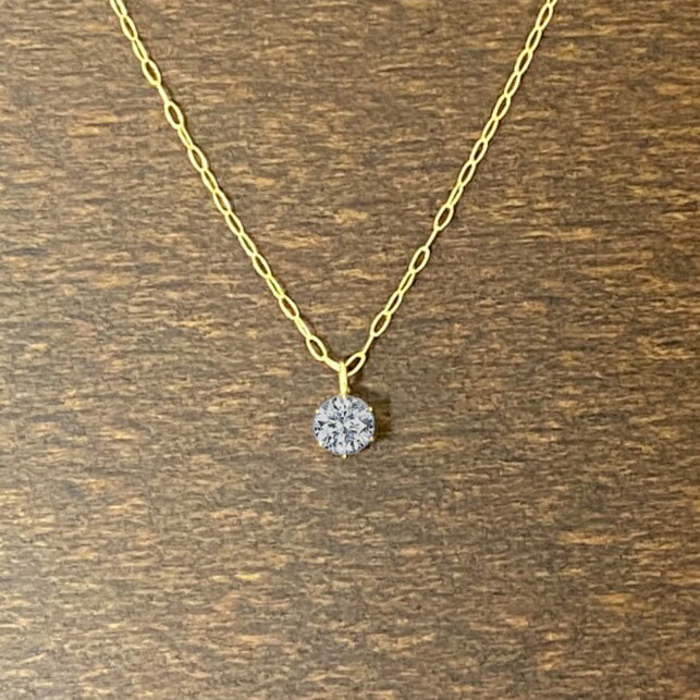 原品限り ダイヤモンド ネックレス K18 1.45ct Gカラー SI1 GOOD ソーティングのみ 1点もの 石のきれいなシンプルな1粒タイプ 早い者勝ち