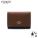 コーチ ミニ財布 レディース コーチ 財布 COACH アウトレット 三つ折り財布 人気の小さめ ミニ財布 CM761 IMW6S ブラウン×レッドウッド あす楽 エクセルワールド ギフト プレゼントにも レディース ブランド ウォレット