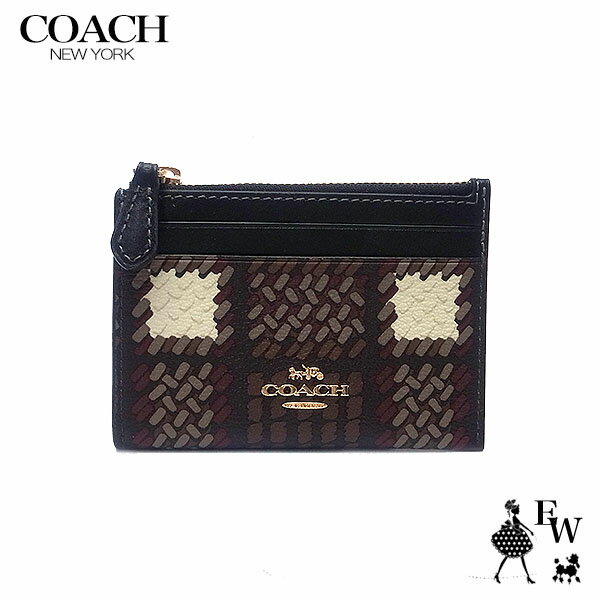 コーチ 財布 COACH アウトレット コインケース 小銭入れ キーリング付き CN018 IMBMC ブラウンマルチ エクセルワールド ギフト プレゼントにも レディース ブランド