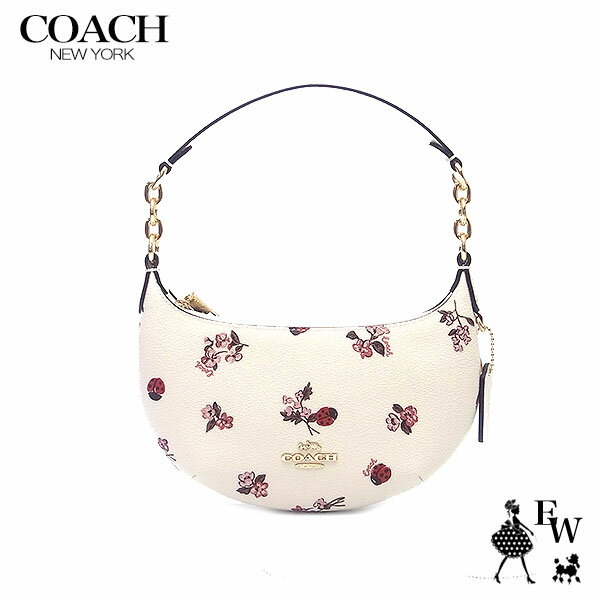 コーチ バッグ ポーチ COACH アウトレット ショルダーバッグ 人気の小さめバッグ CU268 IMCAH てんとう虫 フラワープリント ホワイト あす楽 エクセルワールド 誕生日 ギフト プレゼントにも …