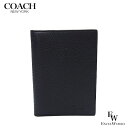 さあ運試し 最大100%還元 11/30まで コーチ カードケース COACH メンズ アウトレット パスポートケース CU131 QBBK レザー ブラック ...