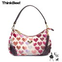 シンクビー バッグ ショルダーバッグ ハンドバッグ 2WAY Think Bee メロウピンクサワー A004133 ベージュ×ピンク エクセルワールド 母の日...