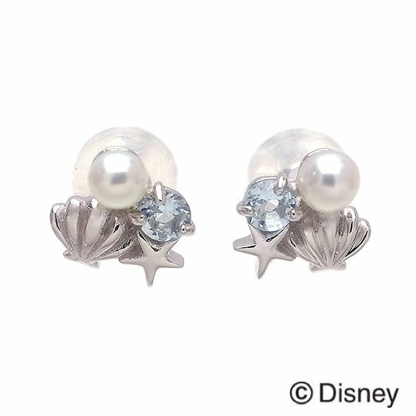 アリエル ピアス ディズニープリンセス K10 ホワイトゴールド OPRDS20019 エクセルワールド クリスマス 誕生日 ギフト プレゼントにも ブランド おしゃれ アクセサリー ディズニーグッズ TP15