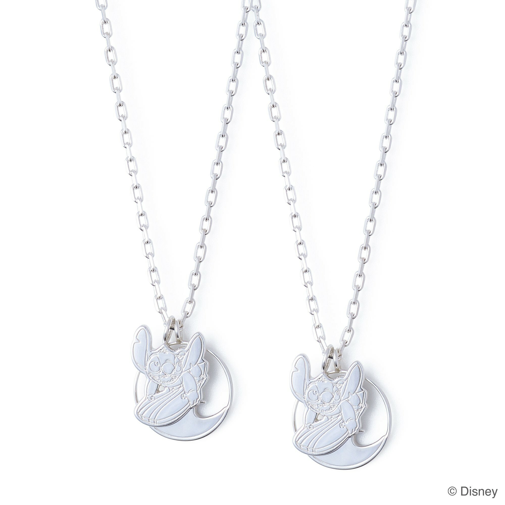さあ運試し 最大100%還元 11/30まで ザ キッス THE KISS ディズニー スティッチ シルバー ペア ネックレス DI-SN1416-P エクセル...