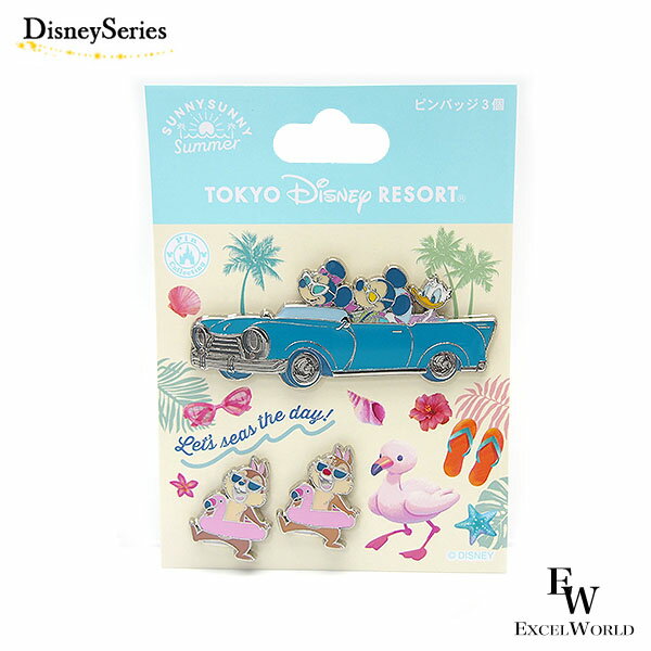 さあ運試し 最大100%還元 11/30まで サニーサニーサマー ピンバッジセット ミッキー&ミニー チップとデール SUNNY SUNNY Summer ディ...