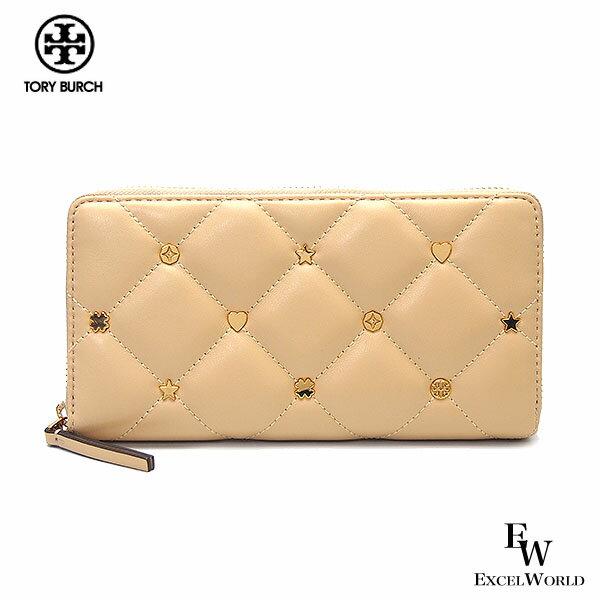 トリーバーチ 財布 TORY BURCH アウトレット長財布 163010 703 キルティング調 レザー ベージュ エクセルワールド 誕生日 ギフト プレゼントにも レディース ブランド ウォレット おしゃれブランド