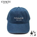 コーチ キャップ COACH アウトレット 帽子 ベースボールハット M Lサイズ CAA62 DEN デニム ブルー エクセルワールド メンズ ブランド 誕生...