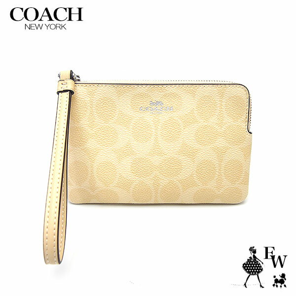 Rakuten - コーチ ポーチ COACH アウトレット リストレット 小物入れ CAQ75 SVMN0 シグネチャー ホワイト エクセルワールド レディース ブランド