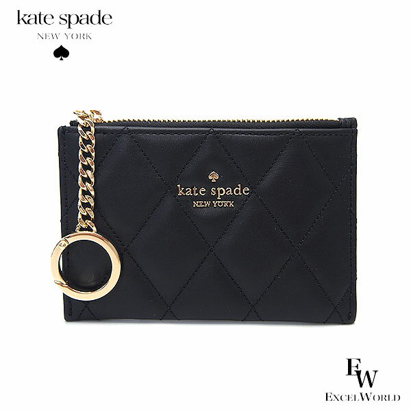 ケイトスペード コインケース kate spade アウトレット カードケース 小物入れ KG426 001 キルティング調 ブラック エクセルワールド 誕生日 ギフト プレゼントにも レディース ブランド ウォレット