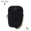 ケイトスペード バッグ アウトレット ショルダーバッグ KK898 001 kate spade スペードフラワー キルティング フォンクロスボディ ブラック ...