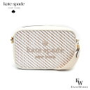 ケイトスペード バッグ アウトレット ショルダーバッグ KK963 100 kate spade ツートン ストロー ミニ カメラバッグ メレンゲマルチ エクセ...