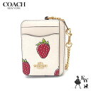 コーチ 財布 CAR32 IMCAH COACH アウトレット コインケース 小銭入れ IDパスケース いちごプリント チョークマルチ エクセルワールド 誕生日 ギフト プレゼントにも レディース ブランド ウォレット