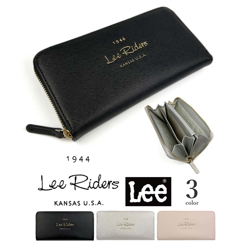 Rakuten - 全3色 Lee Riders 財布 リーライダース ゴールドロゴ サフィアーノレザー ラウンドファスナー 長財布 0520727 エクセルワールド 誕生日 ギフト プレゼントにも ウォレット 財布
