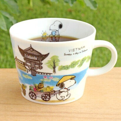 スヌーピー世界旅行シリーズ マグカップ コップ ベトナム PEANUTS 3870043U エクセルワールド