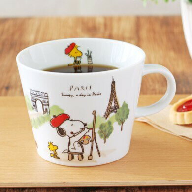 スヌーピー世界旅行シリーズ マグカップ コップ パリ PEANUTS 3870051U エクセルワールド