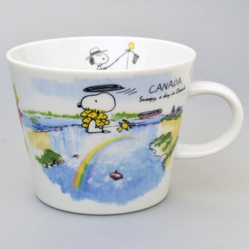 スヌーピー世界旅行シリーズ マグカップ コップ カナダ PEANUTS 3870082U エクセルワールド