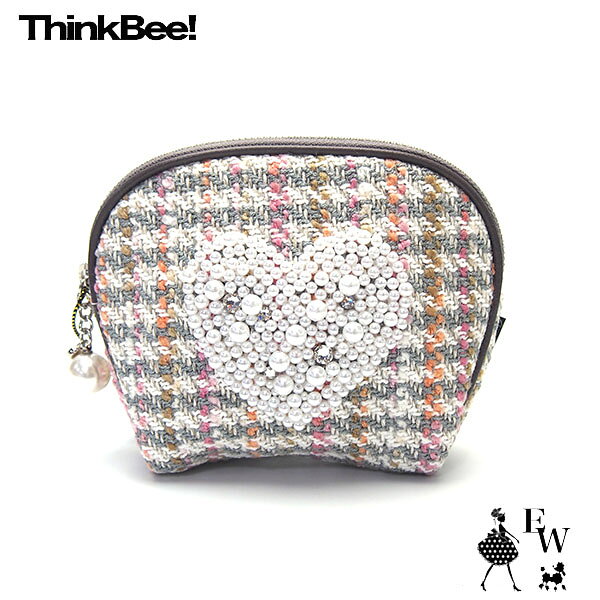 Rakuten - シンクビー ポーチ Think Bee ホワイトハートブルース A004675 エクセルワールド 誕生日 ギフト プレゼントにも ブランド ポーチ TP3