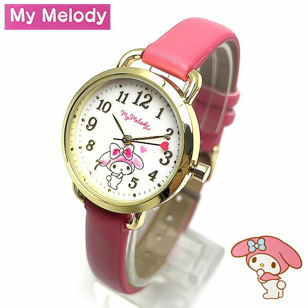 マイメロディー 時計 レディース サンリオ ディープピンク SNR001 4 ハート針ウォッチG エクセルワールド プレゼントに かわいい時計