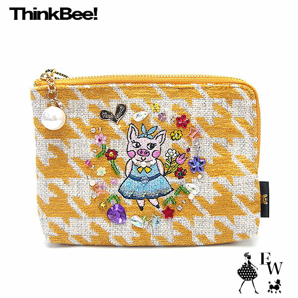 乐天商城 - シンクビー ポーチ Think Bee 小物入れ メゾンビー ポーチ イエロー A004240 エクセルワールド 誕生日 ギフト プレゼントにも ブランド ポーチ TP3