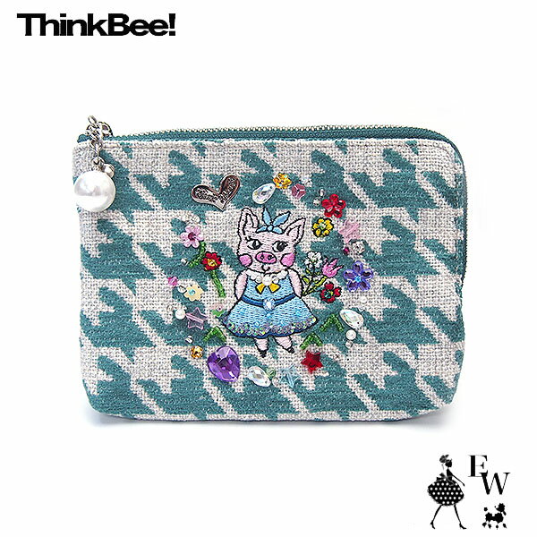 乐天商城 - シンクビー ポーチ Think Bee 小物入れ メゾンビー ポーチ グリーン A004241 エクセルワールド 誕生日 ギフト プレゼントにも ブランド ポーチ TP3