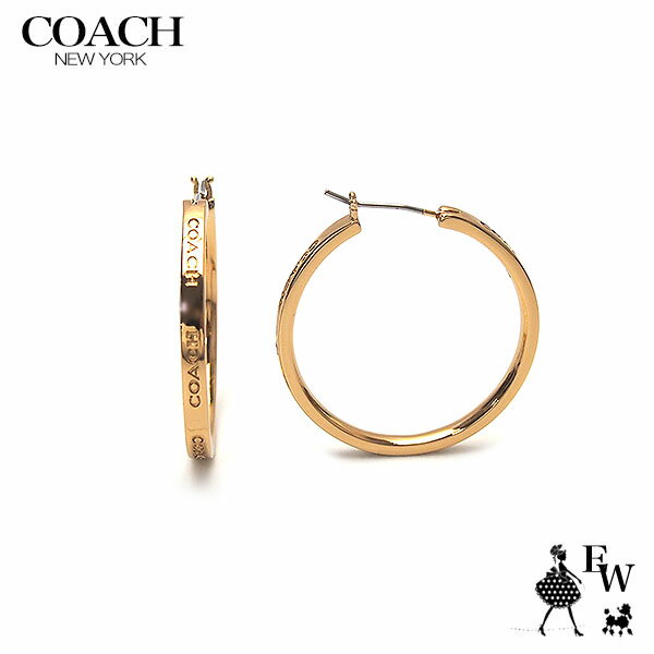 樂天商城 - コーチ ピアス CBW15 GLD COACH アウトレット ミディアム フープ ピアス ゴールド エクセルワールド ギフト プレゼントにも レディース ブランド