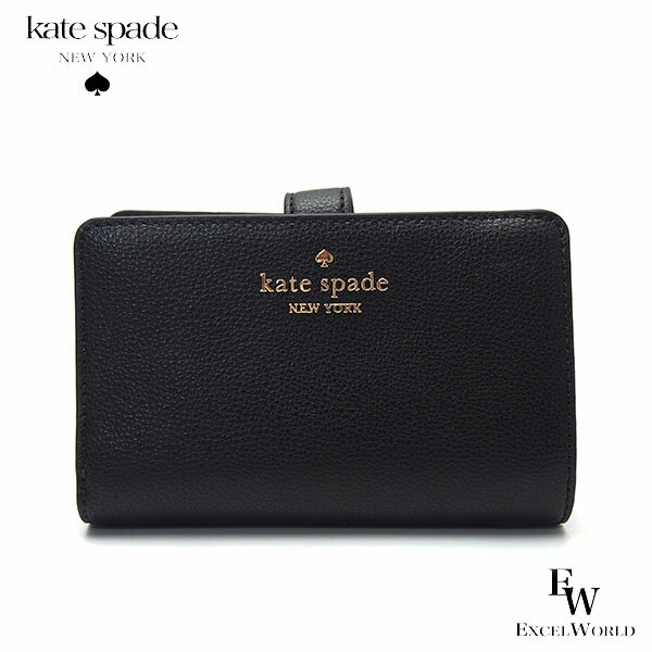 Rakuten - ケイトスペード 財布 アウトレット 二つ折り財布 KN751 001 kate spade レザー ブラック エクセルワールド 誕生日 ギフト プレゼントにも レディース ブランド ウォレット