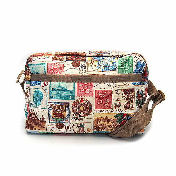 Rakuten - レスポートサック バッグ 2434 HD55 LeSportsac ショルダーバッグ ダニエラ クロスボディ ポステージ プリント ブラウン レディース ブランド エクセルワールド 誕生日 ギフト プレゼントにも かわいい