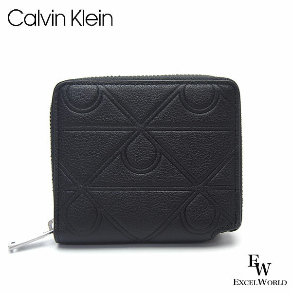 Other - カルバンクライン 財布 4D1176G 001 Calvin Klein 二つ折り財布 エンボスデザイン コンパクトウォレット ブラック メンズ レディース エクセルワールド 誕生日 ギフト プレゼントにも ブランド ウォレット おしゃれ かっこいい財布