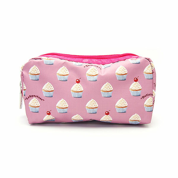 レスポートサック ポーチ 6511 HD87 LeSportsac 化粧ポーチ レクタンギュラー コスメティック ポーチ スイートカップケーキデライト柄 ピンク レディース ブランド エクセルワールド 誕生日 ギフト プレゼントにも かわいい