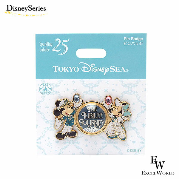 Rakuten - ピンバッジ 東京ディズニーシーらしい衣装を着たミッキーマウスとミニーマウスが描かれたピンバッジ 8つのテーマポートの魅力や25年間の歴史がつまったグッズ スパークリング・ジュビリー ディズニー25周年 ディズニーシー限定グッズ ギフト プレゼントにも