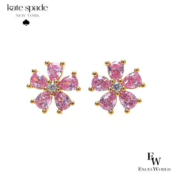 ケイトスペード ピアス KO968 PNK kate spade アウトレット ユーフォージェム フラワー スタッズ ピンク キュービックジルコニア レディース エクセルワールド 誕生日 ギフト プレゼントにも アクセサリー ブランド