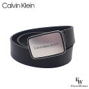カルバンクライン ベルト Calvin Klein 4100 1002 001 プレート スモール サイズ 30~32インチ メンズ 父の日ギフトにも ブラック...