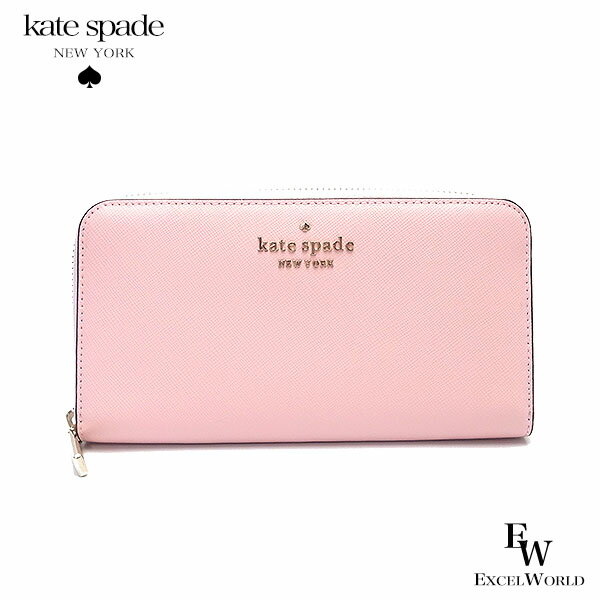 ケイト・スペード ニューヨーク 長財布 レディース ケイトスペード 財布 アウトレット 長財布 Kate spade WLR00130 100 ラウンドジップ ピンク エクセルワールド レディース ブランド プレゼントにも ウォレット 小銭入れ