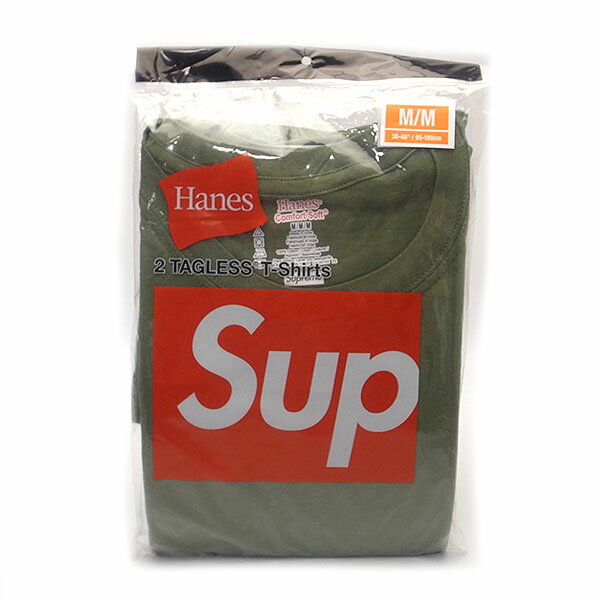 楽天エクセルワールド新品 シュプリーム Supreme Tシャツ 半袖 2枚パック ヘインズ 直営店買付 本物 2022SS SS22A24 アメリカMサイズ オリーブ あす楽 エクセルワールド ブランド プレゼントにも