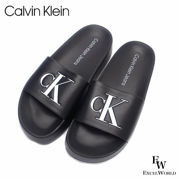 楽天エクセルワールドカルバンクライン サンダル Calvin Klein ビーチサンダル スリッパ サイズ8 約26cm メンズ 父の日ギフトにも ブラック エクセルワールド ギフト プレゼントにも ブランド トート おしゃれ かっこいいバッグ バック