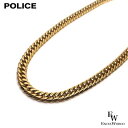 ポリス ネックレス POLICE 喜平 キヘイ 6面 50cm 幅 約9.5mm 太い GN0002601 ゴールド エクセルワールド メンズ 父の日ギフトにも...