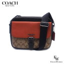 コーチ メンズ バッグ COACH アウトレット ショルダーバッグ C8143 QBTUI カラーブロック カーキxテラコッタマルチ あす楽 エクセルワールド ギフト プレゼントにも ショルダーバック バッグ バック ブランド