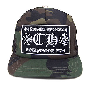 人気のカモフラ柄 クロムハーツ CHROME HEARTS クロムハーツ New トラッカーキャップ CH 304112505E06BRO127 迷彩 エクセルワールド ブランド プレゼントにも SS201912