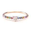 さあ運試し 最大100%還元 11/30まで Rainbow リング K10 PG 1301368 ジュエリー エクセルワールド ギフト プレゼントにも おしゃれ アクセサリー