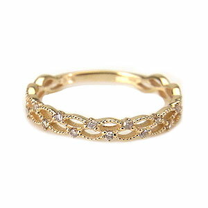 K10 YG Royal Classic ピンキーリング ダイヤモンド 0.05ct LX00004 エクセルワールド ギフト プレゼン..