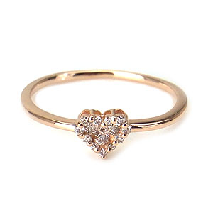 K10 PG Glamorous Lady リング ダイヤモンド 0.11ct LX00081 エクセルワールド ギフト プレゼントにも ..